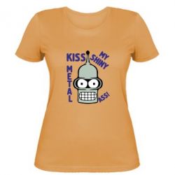 Женская футболка Kiss metal