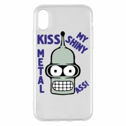 Чехол для iPhone X/Xs Kiss metal - PrintSalon