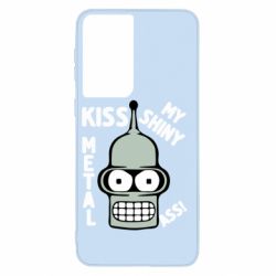 Чехол для Samsung S21 Kiss metal-PrintSalon Чехол для Samsung S21 Kiss metal