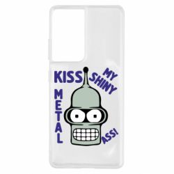 Чехол для Samsung S21 Ultra Kiss metal - PrintSalon