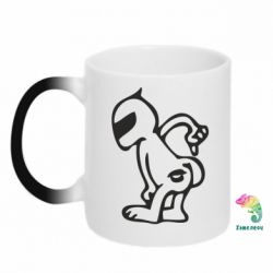 Чашка-хамелеон Kiss my racer`s ass - PrintSalon
