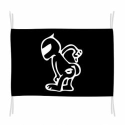 Флаг Kiss my racer`s ass - PrintSalon