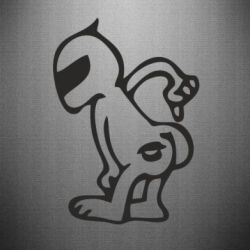 Наклейка Kiss my racer`s ass - PrintSalon