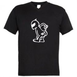 Мужская футболка  с V-образным вырезом Kiss my racer`s ass - PrintSalon