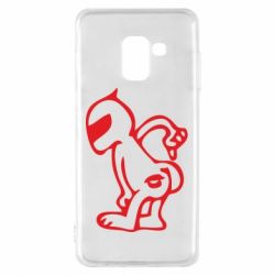 Чехол для Samsung A8 2018 Kiss my racer`s ass - PrintSalon