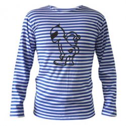 Тельняшка с длинным рукавом Kiss my racer`s ass - PrintSalon