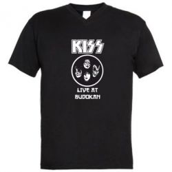 Чоловіча футболка з V-подібним вирізом Kiss - PrintSalon