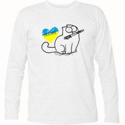 Футболка з довгим рукавом Кіт-патріот