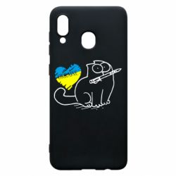 Чохол для Samsung A30 Кіт-патріот - PrintSalon