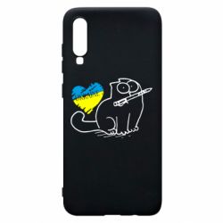 Чохол для Samsung A70 Кіт-патріот - PrintSalon