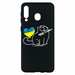 Чехол для Samsung M30 Кіт-патріот