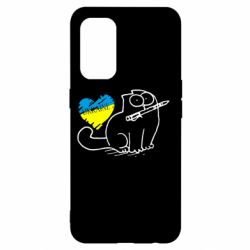 Чохол для Oppo Reno 5 4G Кіт-патріот - PrintSalon