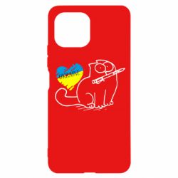 Чохол для Xiaomi Mi11 Lite Кіт-патріот - PrintSalon