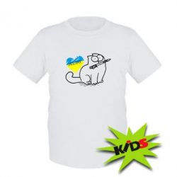 Дитяча футболка Кіт-патріот - PrintSalon