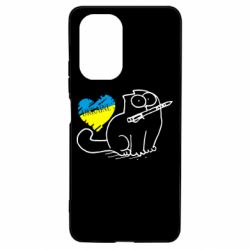 Чохол для Xiaomi Poco F3/K40 Кіт-патріот - PrintSalon