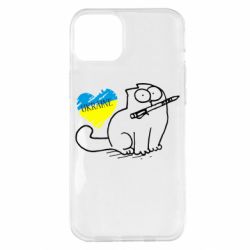 Чохол для iPhone 14 Plus Кіт-патріот - PrintSalon