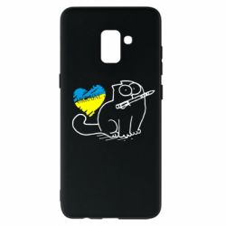 Чохол для Samsung A8+ 2018 Кіт-патріот - PrintSalon