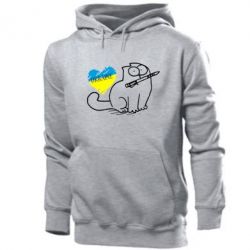 Чоловіче худі Кіт-патріот - PrintSalon
