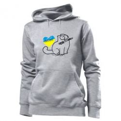 Худі жіноче Кіт-патріот - PrintSalon