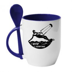 Чашка з ложкою KiteSurfing 1 - PrintSalon