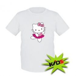 Детская футболка Kitty балярина - PrintSalon