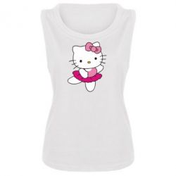 Женская майка Kitty балярина - PrintSalon