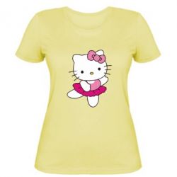 Женская футболка Kitty балярина - PrintSalon