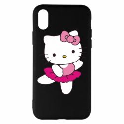 Чехол для iPhone X/Xs Kitty балярина - PrintSalon