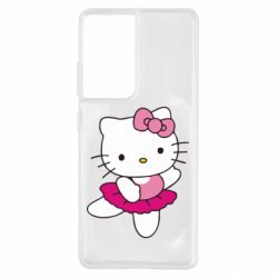 Чехол для Samsung S21 Ultra Kitty балярина - PrintSalon