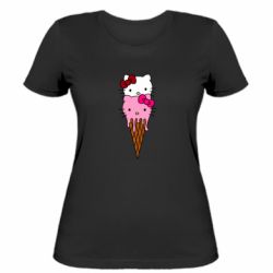 Женская футболка Kitty ice cream - PrintSalon