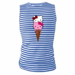 Майка-тельняшка Kitty ice cream - PrintSalon