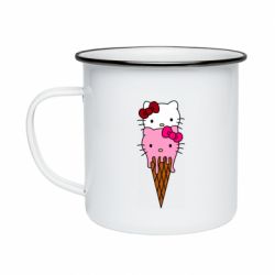 Кружка эмалированная Kitty ice cream - PrintSalon