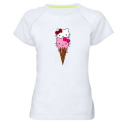 Женская футболка для спорта Kitty ice cream - PrintSalon