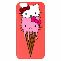 Чехол для iPhone 6 Plus/6S Plus Kitty ice cream - PrintSalon