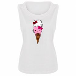 Женская майка Kitty ice cream - PrintSalon