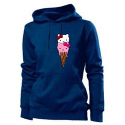 Женское худи Kitty ice cream - PrintSalon