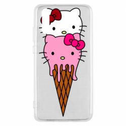 Чехол для Huawei P20 Kitty ice cream - PrintSalon