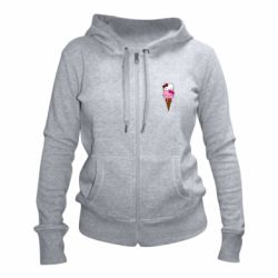 Женское худи на молнии Kitty ice cream - PrintSalon