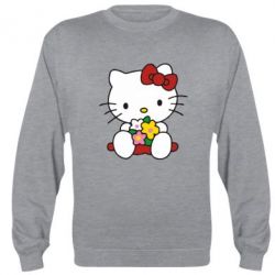 Cвитшот Kitty с букетиком - PrintSalon