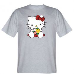 Мужская футболка Stedman Kitty с букетиком - PrintSalon