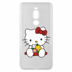 Чехол для Meizu Note 8 Kitty с букетиком - PrintSalon