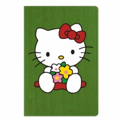 Блокнот с принто Kitty с букетиком - PrintSalon