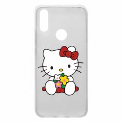 Чехол для Xiaomi Redmi 7 Kitty с букетиком - PrintSalon