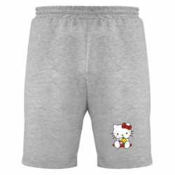 Мужские шорты Kitty с букетиком - PrintSalon