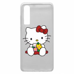 Чехол для Huawei P30 Kitty с букетиком-PrintSalon Чехол для Huawei P30 Kitty с букетиком