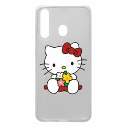 Чехол для Samsung A60 Kitty с букетиком - PrintSalon