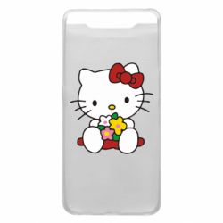 Чехол для Samsung A80 Kitty с букетиком - PrintSalon