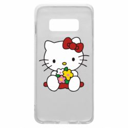 Чехол для Samsung S10e Kitty с букетиком - PrintSalon