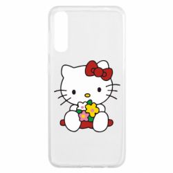 Чехол для Samsung A50 Kitty с букетиком - PrintSalon