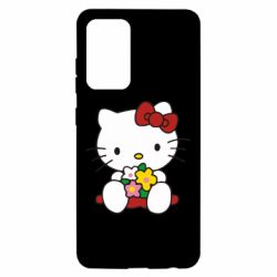 Чехол для Samsung A52 5G Kitty с букетиком - PrintSalon